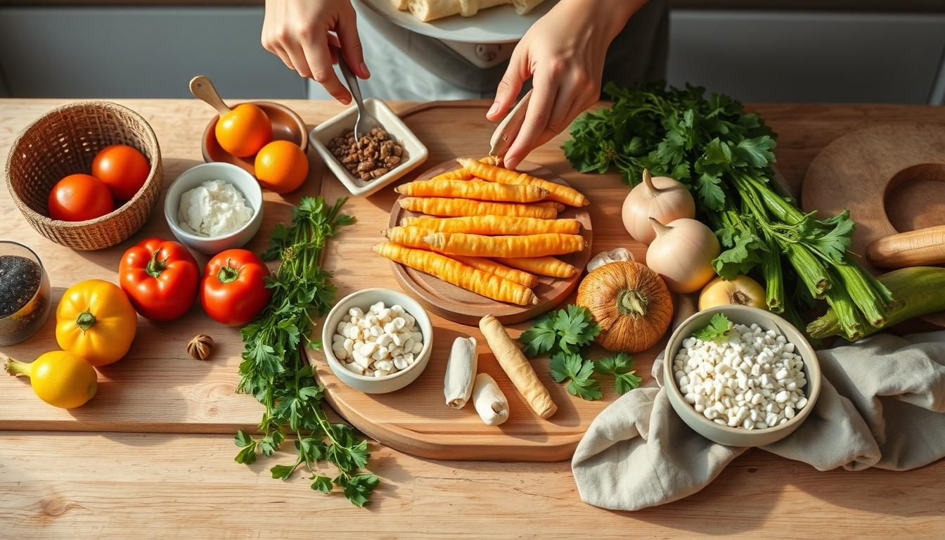 Ingredients prepared for a fast weeknight meal