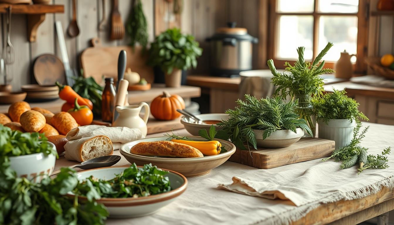 Fresh ingredients and home cooking inspiration