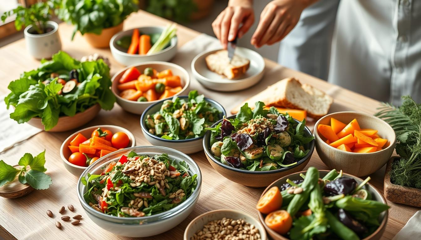 Fresh ingredients for healthy home cooking